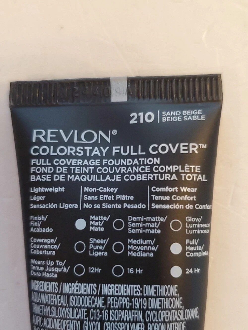 Revlon ColorStay Full Cover Foundation 4 Tubes Sand Beige New.